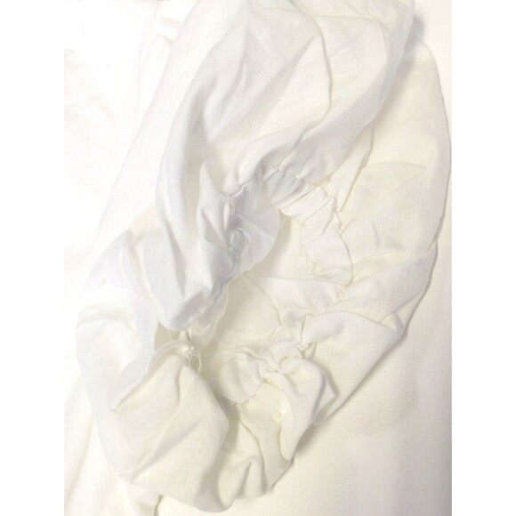 Hello Molly Womens White Mini Skirt Dress Size 8 Puff Sleeve Cutout Torso NEW - Picture 10 of 14